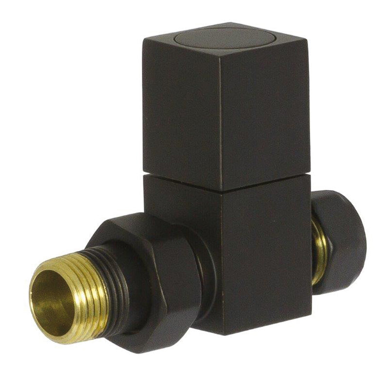 Platinum Square Straight Manual Radiator Valves