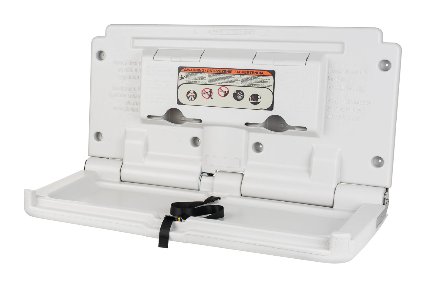 Safe Hands Horizontal Baby Changing Table Open