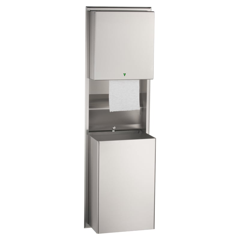 Bobrick Recessed Universal Towel Dispenser With 68L Waste Receptacle