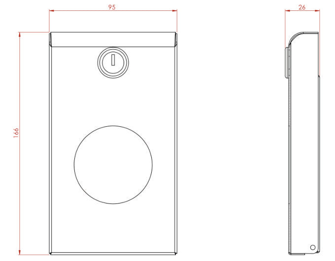 Synergise Brushed Stainless Sanitary Bag Dispenser, PL09MBS