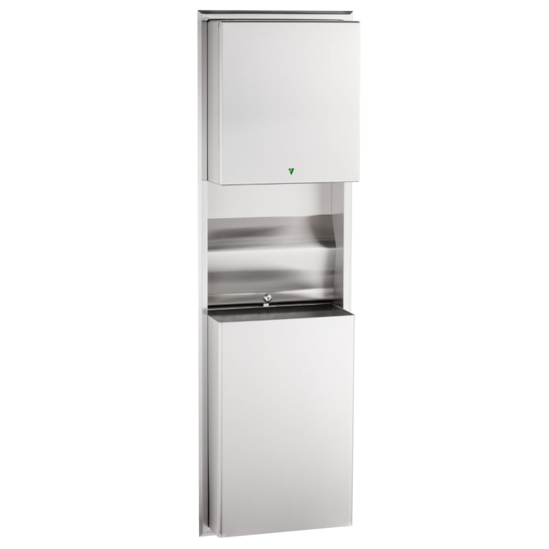 Bobrick Paper Towel Dispenser & Waste Receptacle