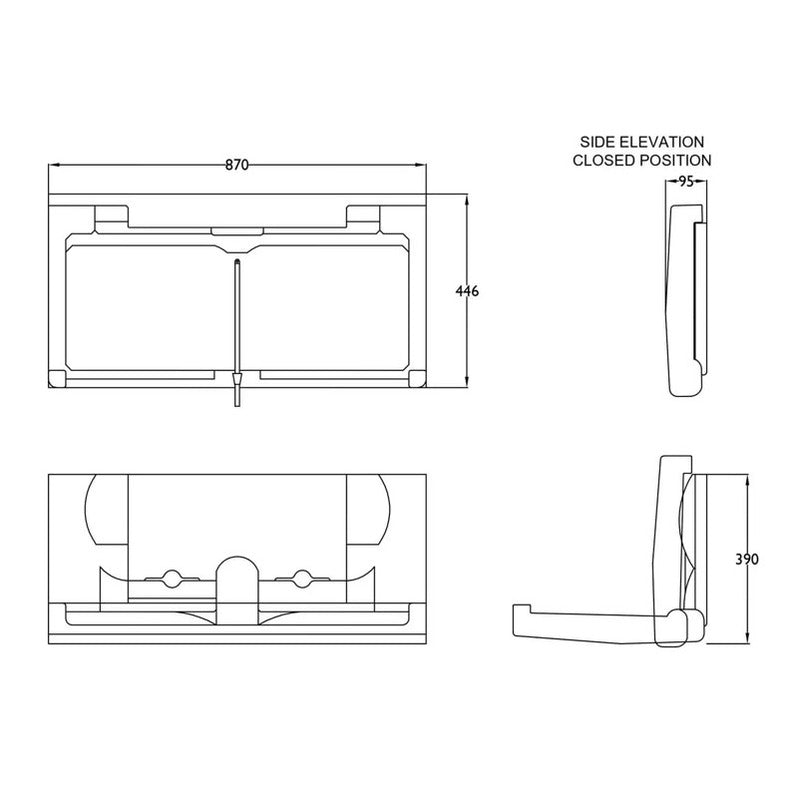 Dolphin Wall Mounted Changing Table
technical