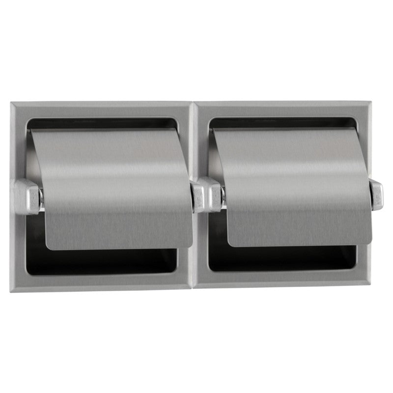 EMPTY Bobrick Dual Roll Toilet Roll Dispenser Satin, B-6997