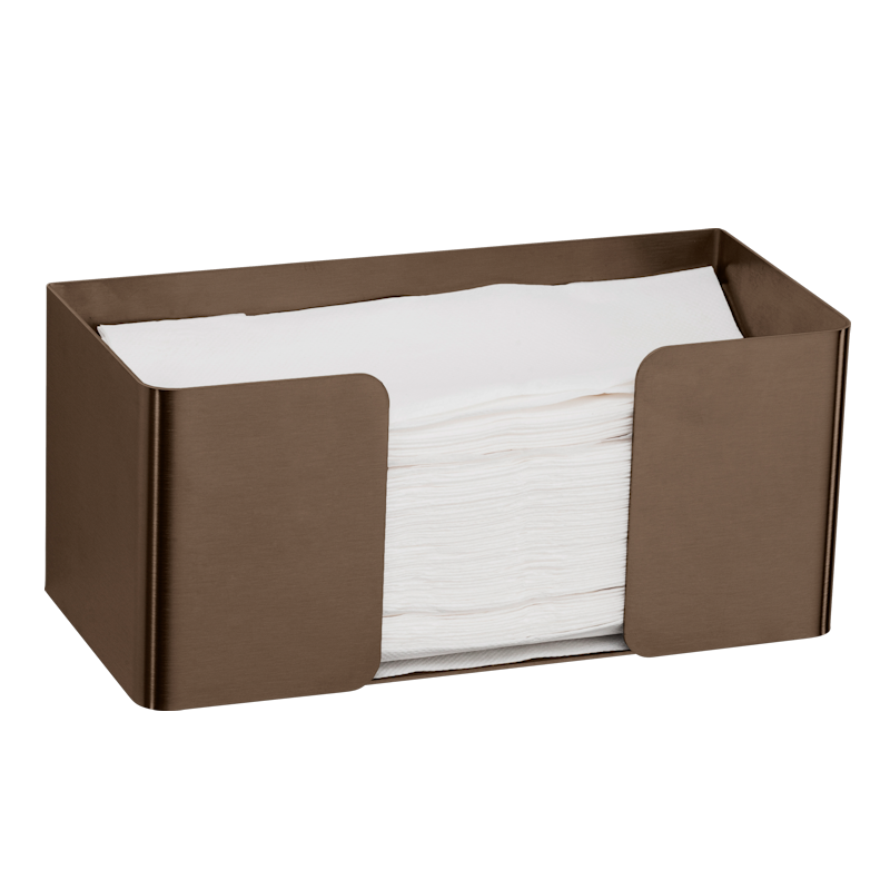 One Bronze Open Top Paper Towel Dispenser Small, BR-105-S