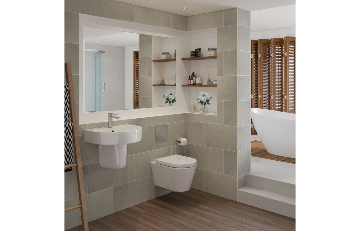 Cresida Rimless Wall Hung WC & Soft Close Seat