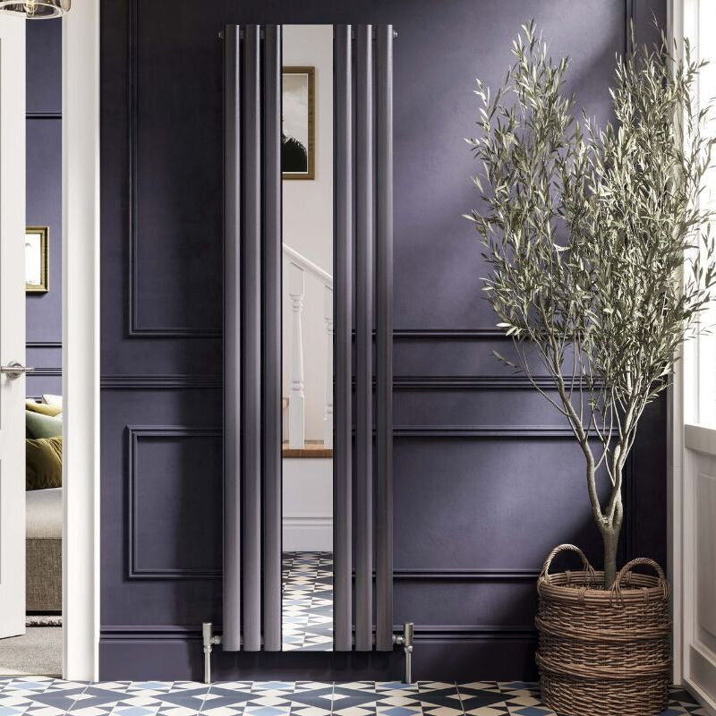 Cove Vertical Single Panel Radiator with Mirror