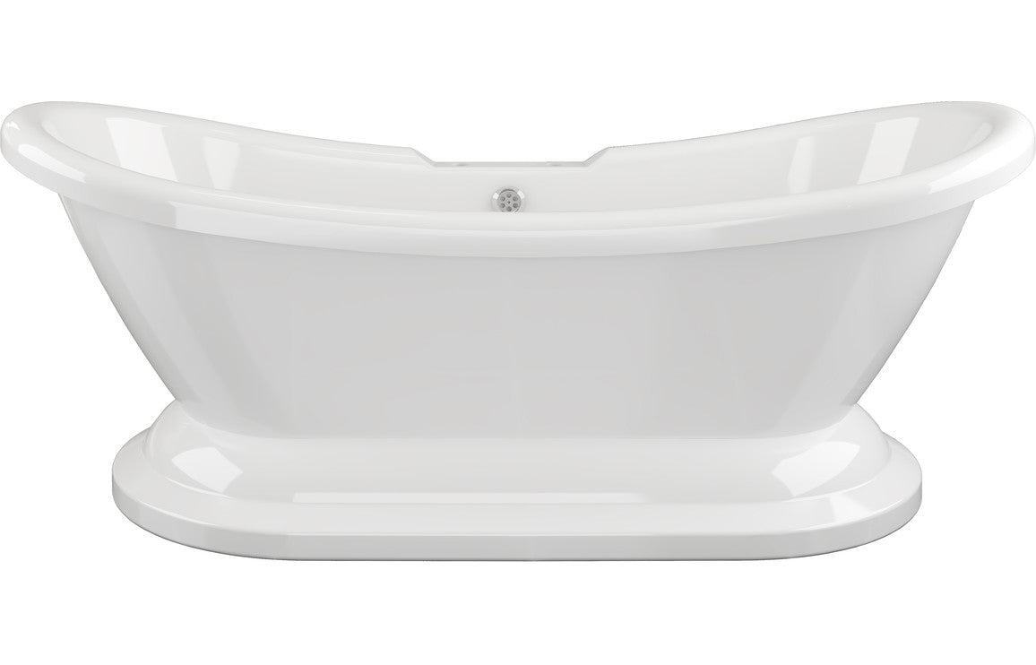 Sava Freestanding 1760x700x720mm 2TH Bath w/Base - White