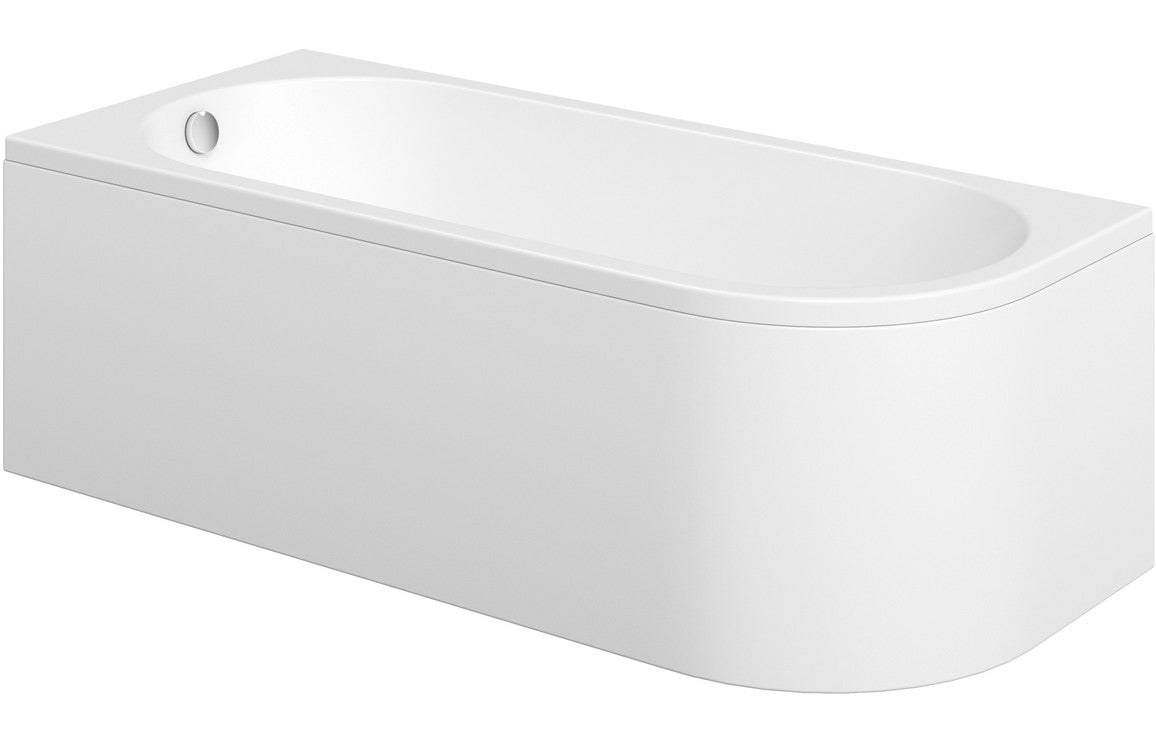 Helene J Shape 1700x725x600mm 0TH Bath w/Legs (LH)