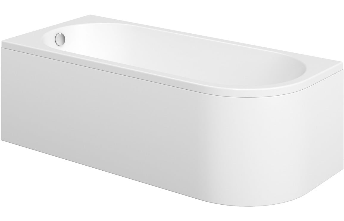 Helene J Shape 1500x725x600mm 0TH Bath w/Legs (LH)