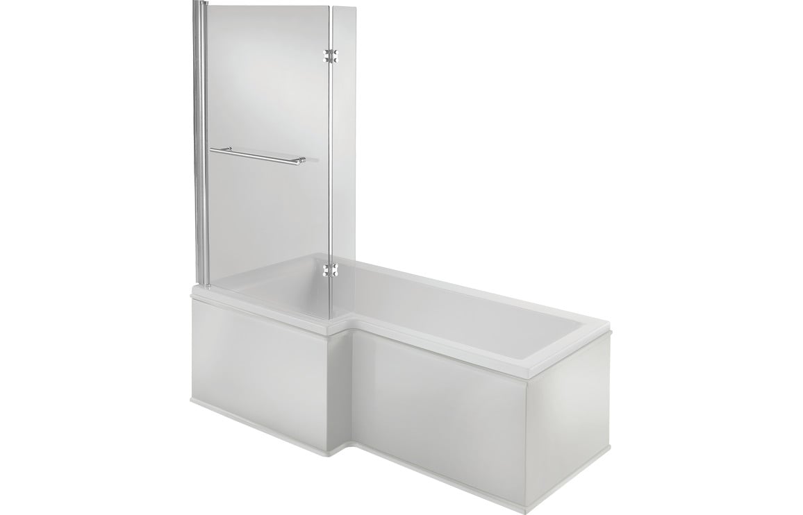 Emerson L Shape 1700x850x560mm 0TH Bath w/Legs (LH)