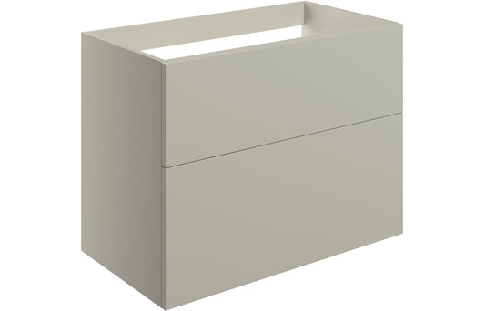 Stella 790mm Wall Hung 2 Drawer Basin Unit (No Top) - Matt Latte