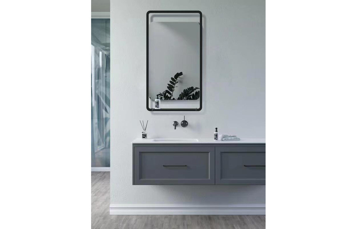 Sasi 500mm Rectangle Mirror w/Shelf