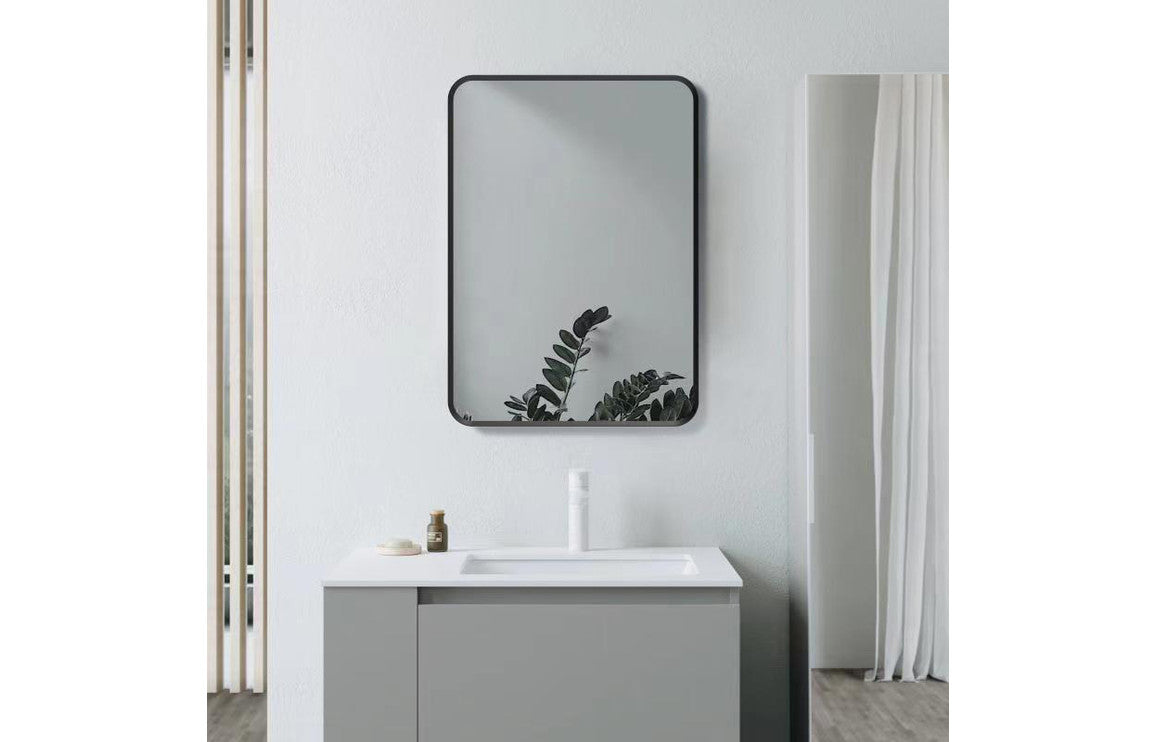 Karin 600x800mm Rectangle Mirror - Matt Black