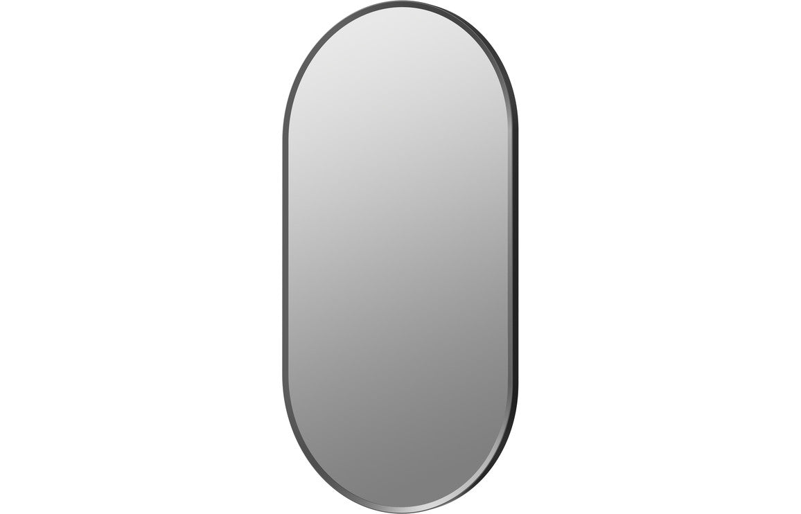 Karin 800x400mm Oblong Mirror - Matt Black