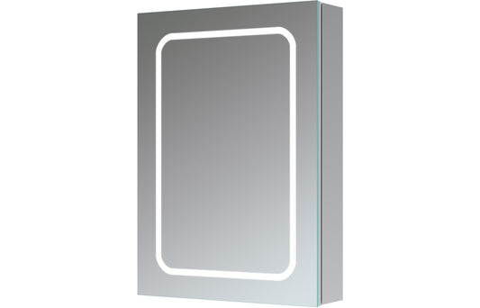 Rhea 500mm 1 Door Front-Lit LED Mirror Cabinet