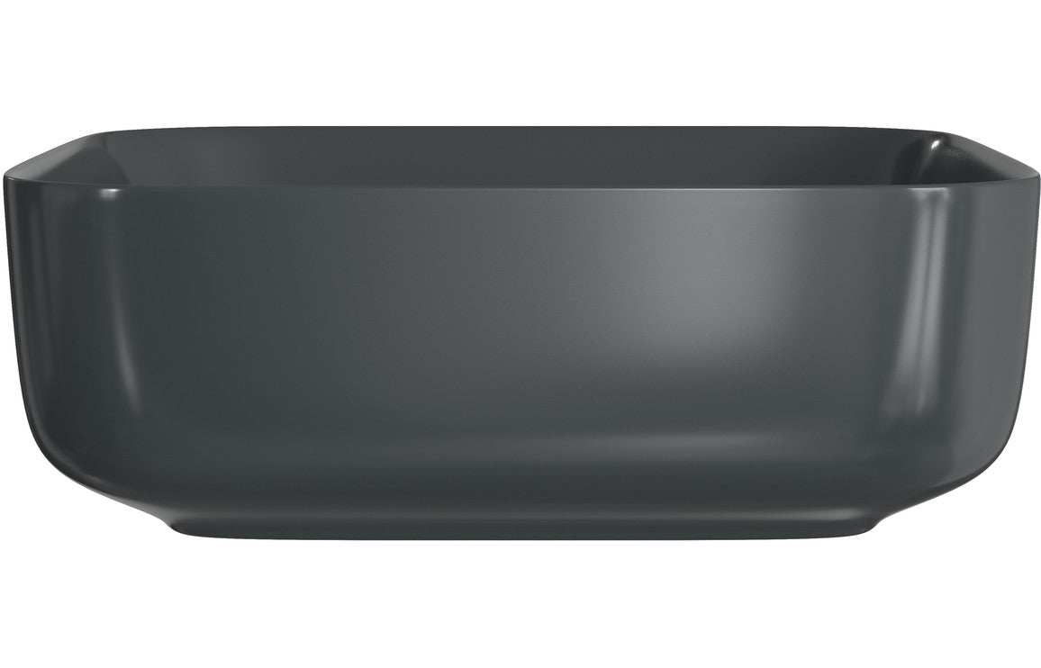 Orpheus 400mm Ceramic Square Washbowl & Waste - Matt Black