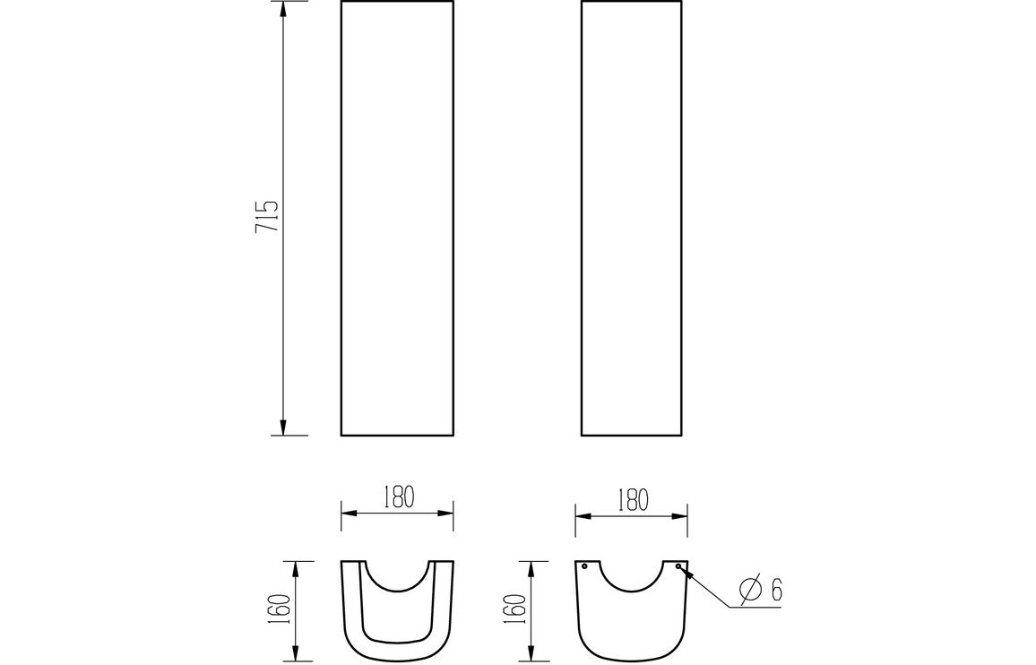 Cresida 555x430mm 1TH Basin & Full Pedestal