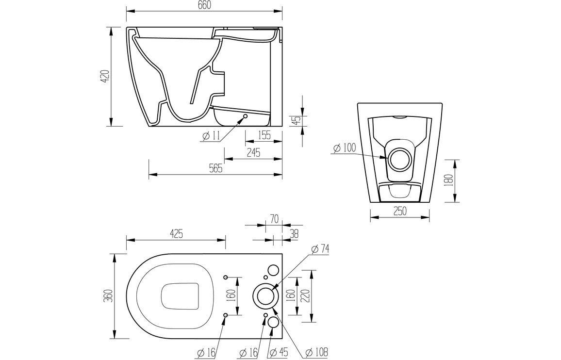 Cresida Close Coupled WC & Soft Close Seat