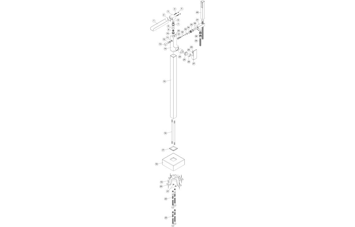 Pisces Bath/Shower Mixer - Chrome