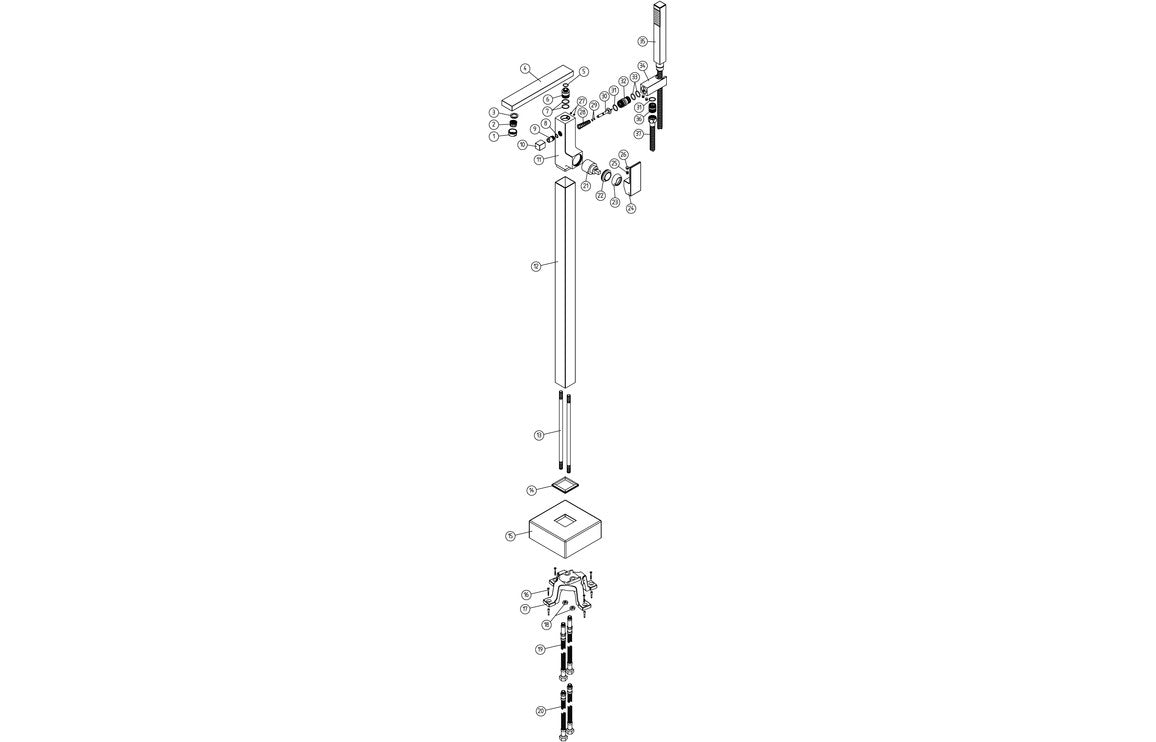 Hydra Basin Mixer & Waste - Chrome