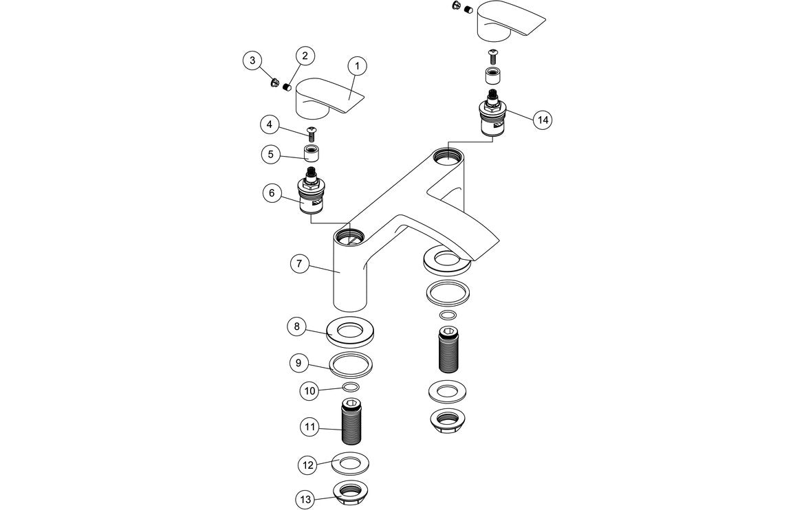 Zenith Basin Mixer - Chrome