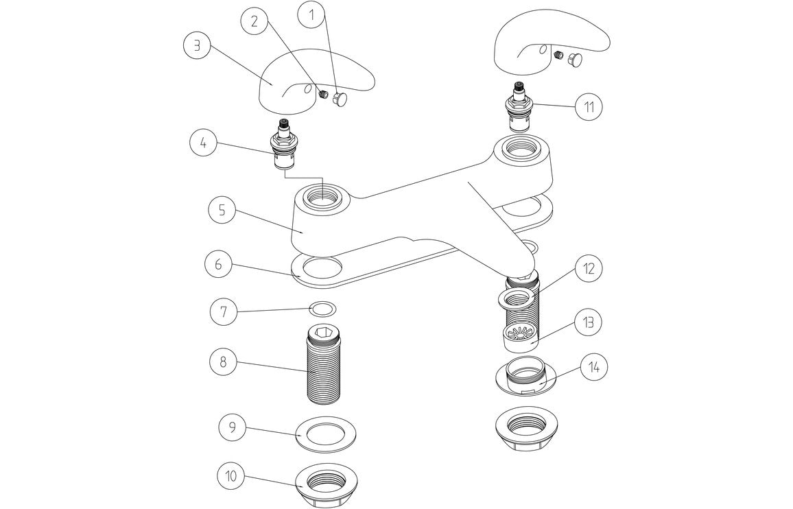 Hubble Bath Filler - Chrome