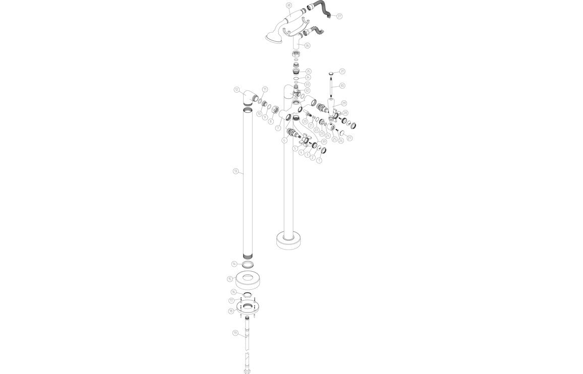 Leda Bath Taps - Chrome