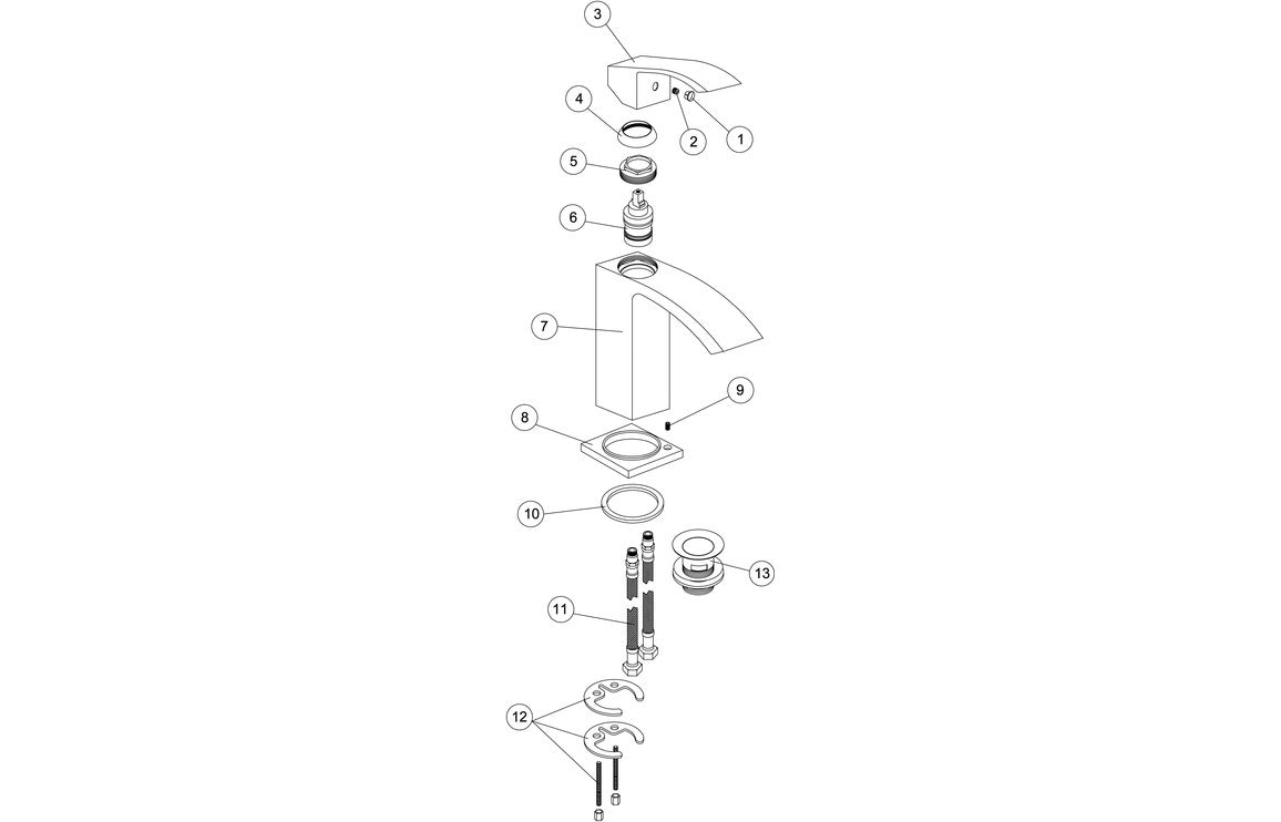 Arpina Bath Pillar Taps - Chrome