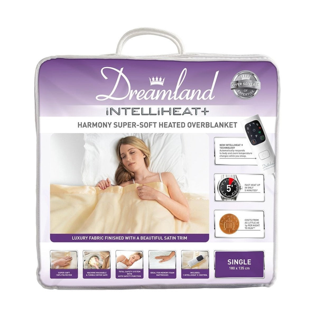 Dreamland Intelliheat Supersoft Heated Overblanket - Single