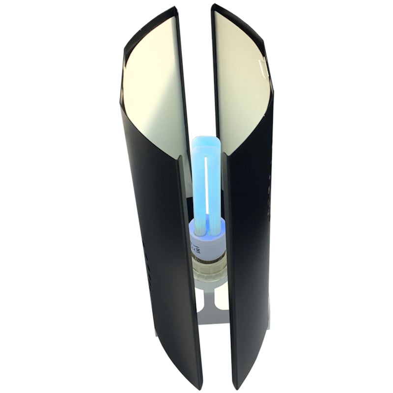 Fly Shield Solo Plus with Shatter Resistant Lamp in Black - Side