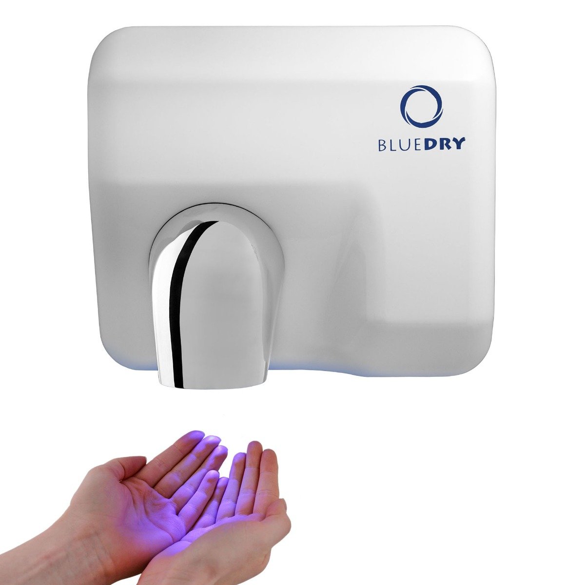 Hand Dryer Vandal Proof BD1004 White Blue Storm