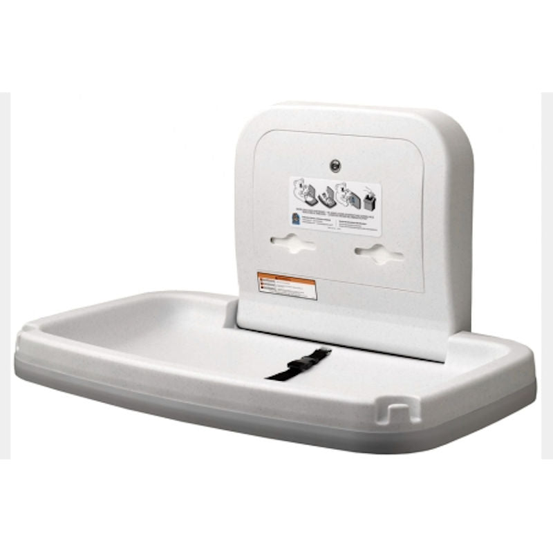 Horizontal Baby Change Station - White Granite