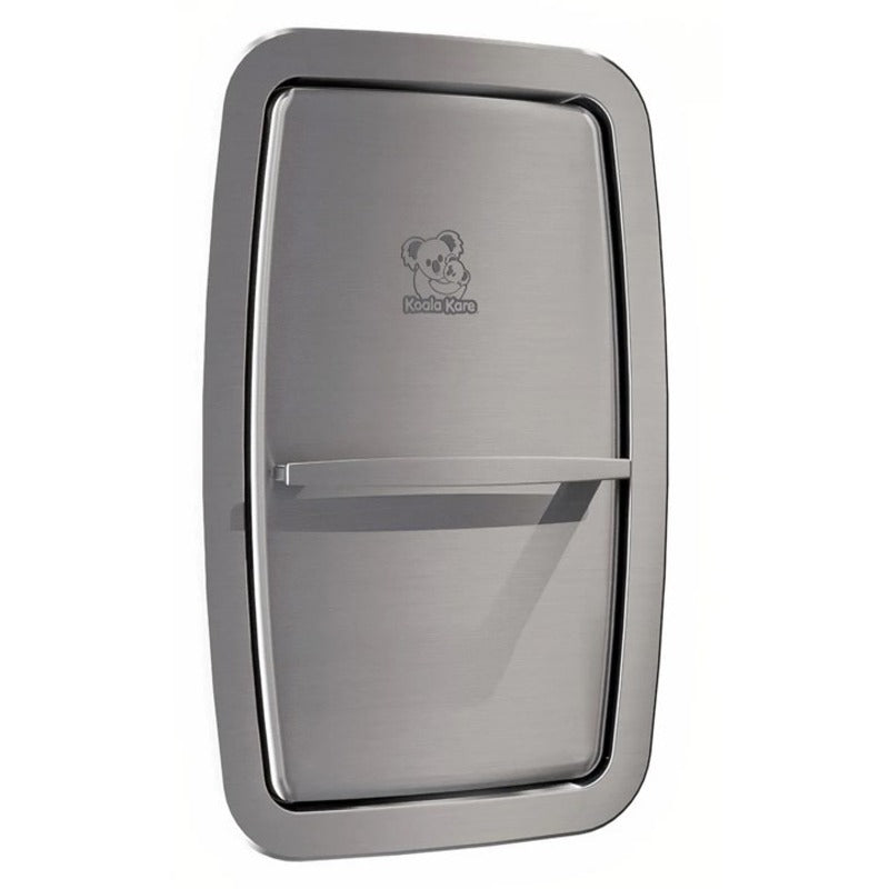 Vertical Stainless Steel Recessed-Mounted Baby Changing Unit Closed