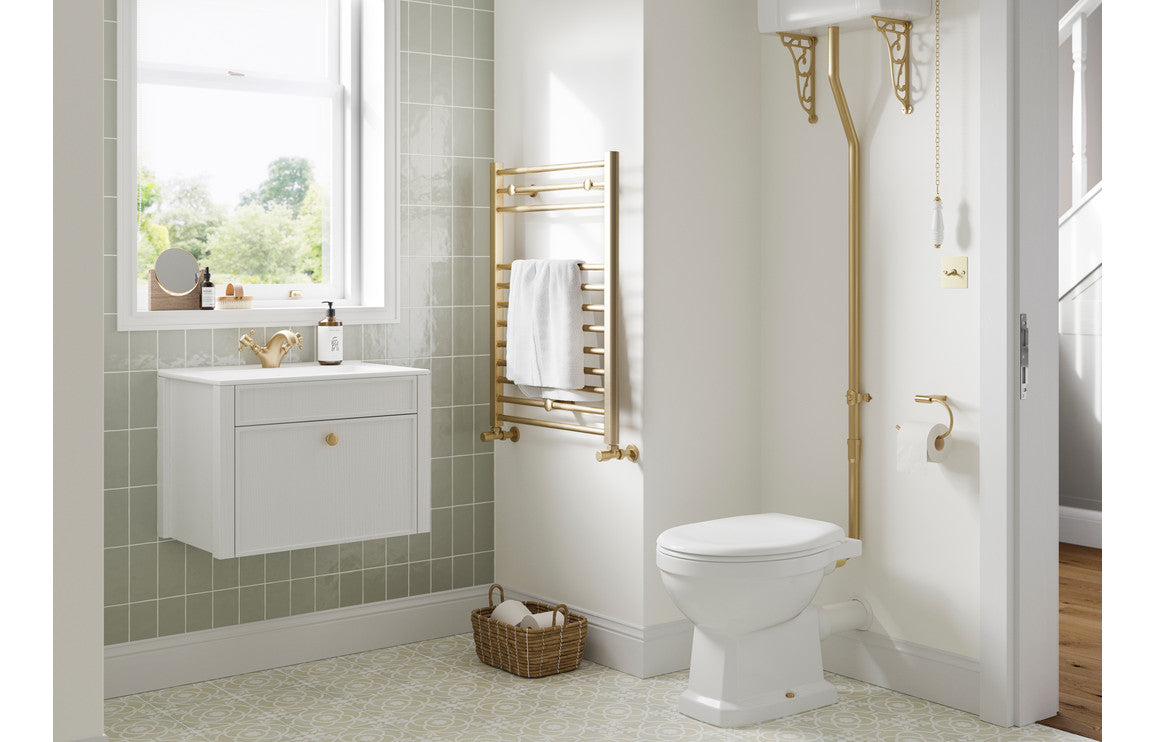 Lavana 605mm Wall Unit & Basin - Satin White Ash