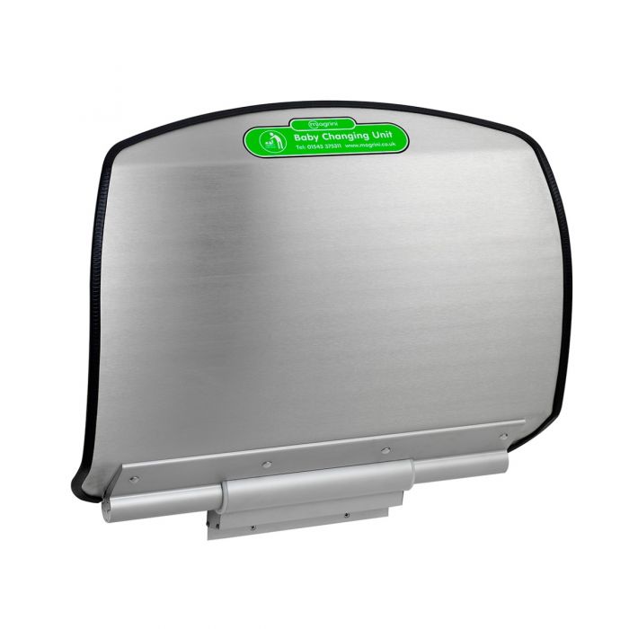 Stainless Steel Wall Mounted Baby Changing Unit Closed