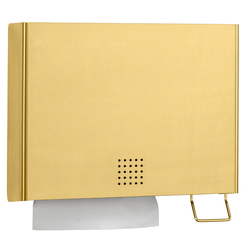 One Brass Combination Towel And Sanitiser Dispenser, ME-120-DE