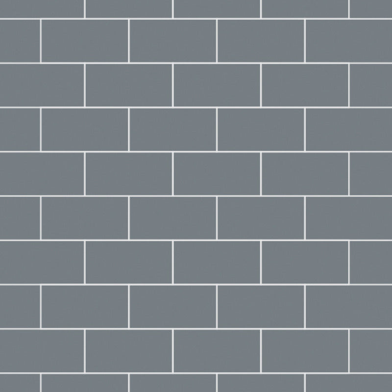 Multipanel Monument Grey Metro Tile Effect Shower Panels
