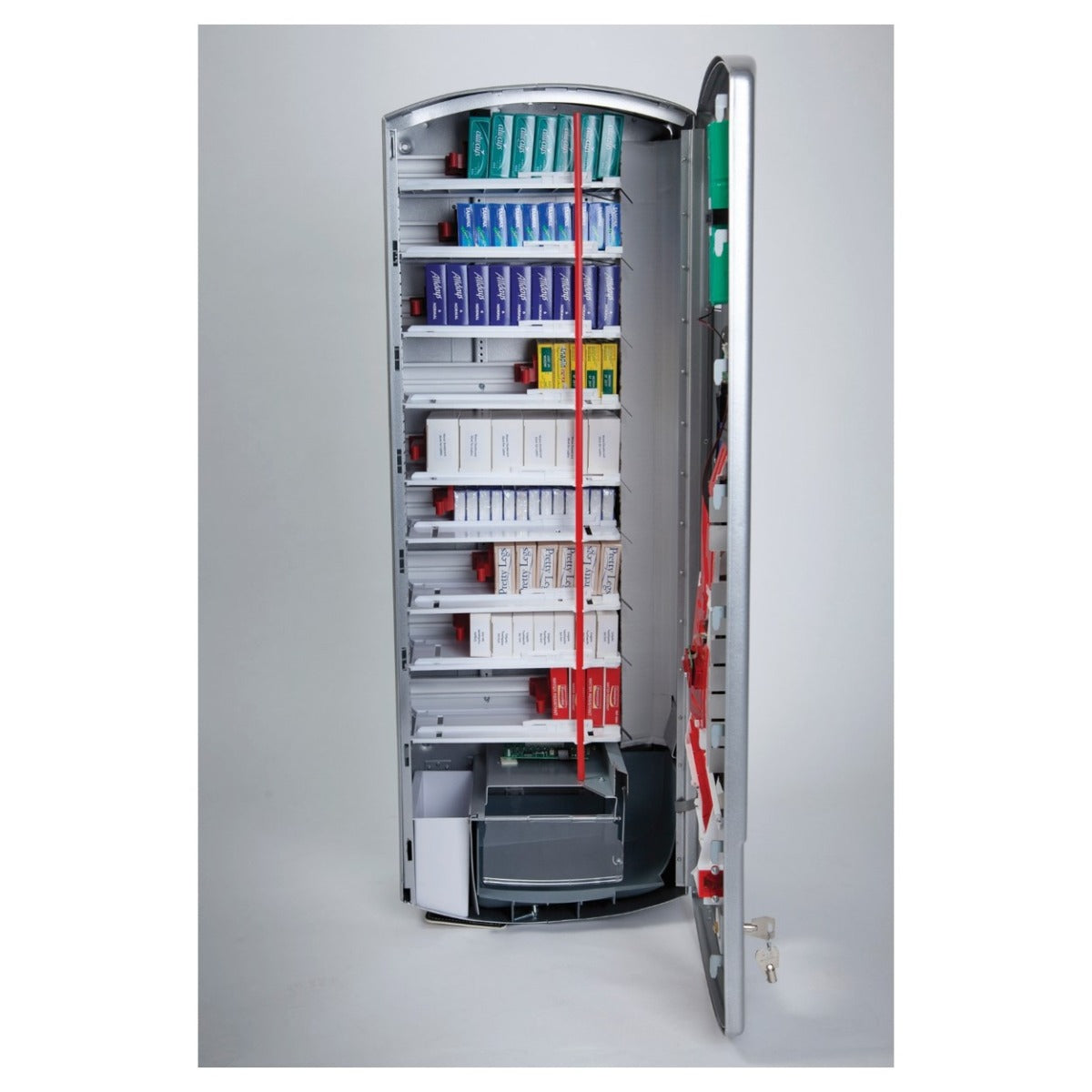 Unicorn Multivend 6 Button Vending Machine Silver open