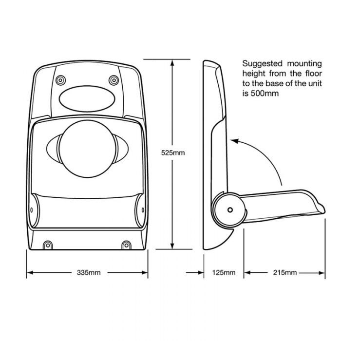 MAGRINI WALL MOUNTED STAY-SAFE BABY SEAT DRAWING
