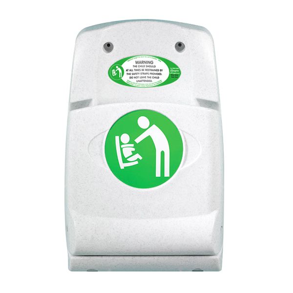 MAGRINI WALL MOUNTED STAY-SAFE BABY SEAT WHITE FLECK CLOSED WALL MOUNTED