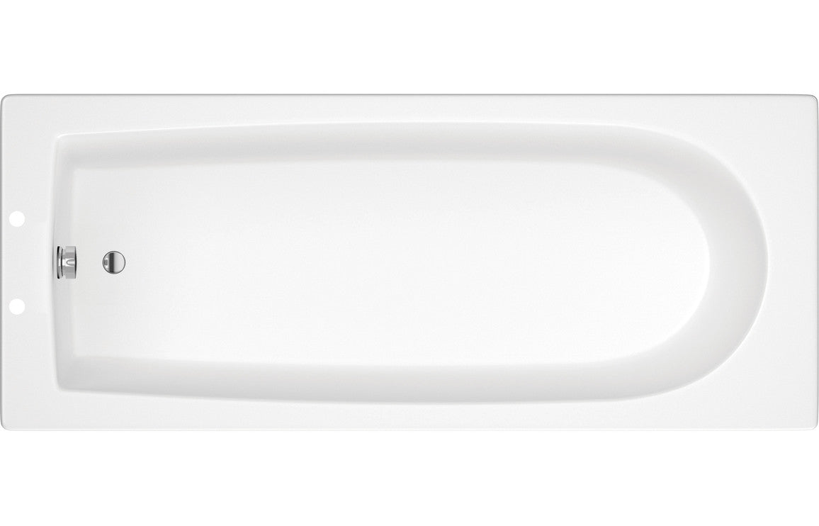 Ariella D Shape Single Ended 1700x700x550mm 2TH Bath w/Legs