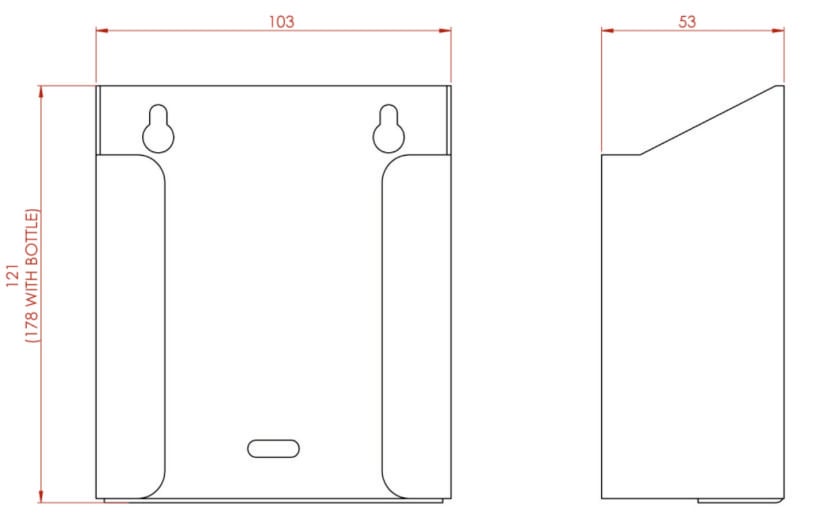 Carex 500ml Bottle Holder Drawing