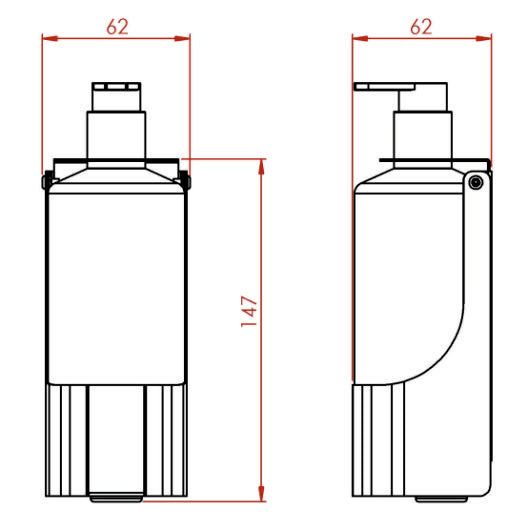 Synergise Single Bottle Holder Drawing