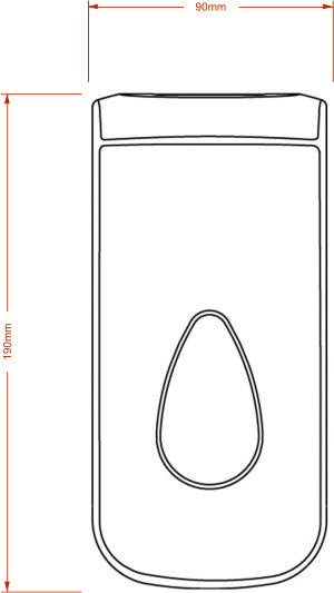 Modular 400ml Liquid Soap Dispenser Drawing