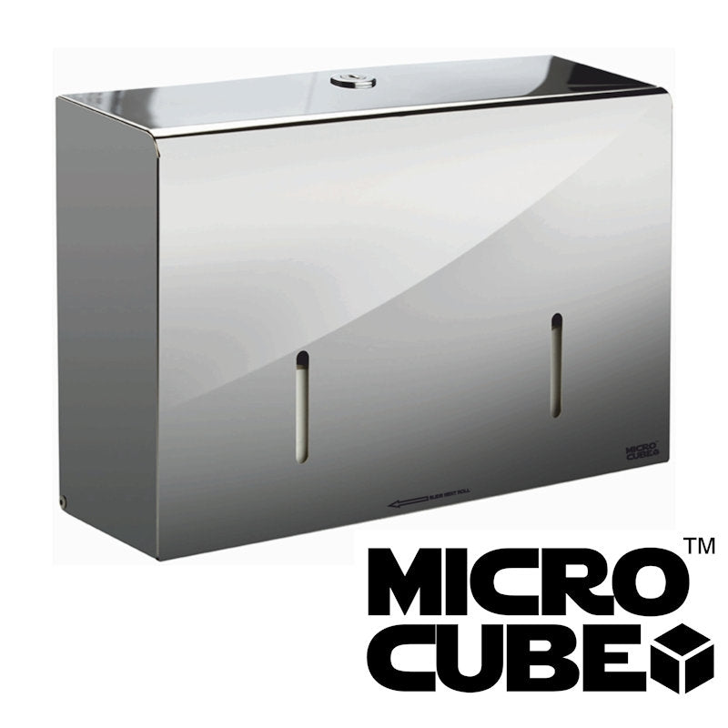 Synergise White Metal 6" Twin Micro Jumbo Dispenser