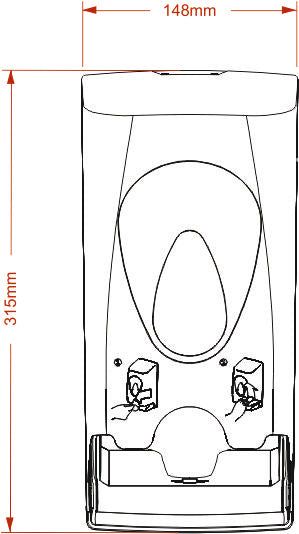 Modular Twin Roll Dispenser Drawing Dimensions