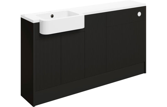 Tarak 1542mm Basin  WC & 1 Door Unit Pack (LH) - Matt Graphite Grey