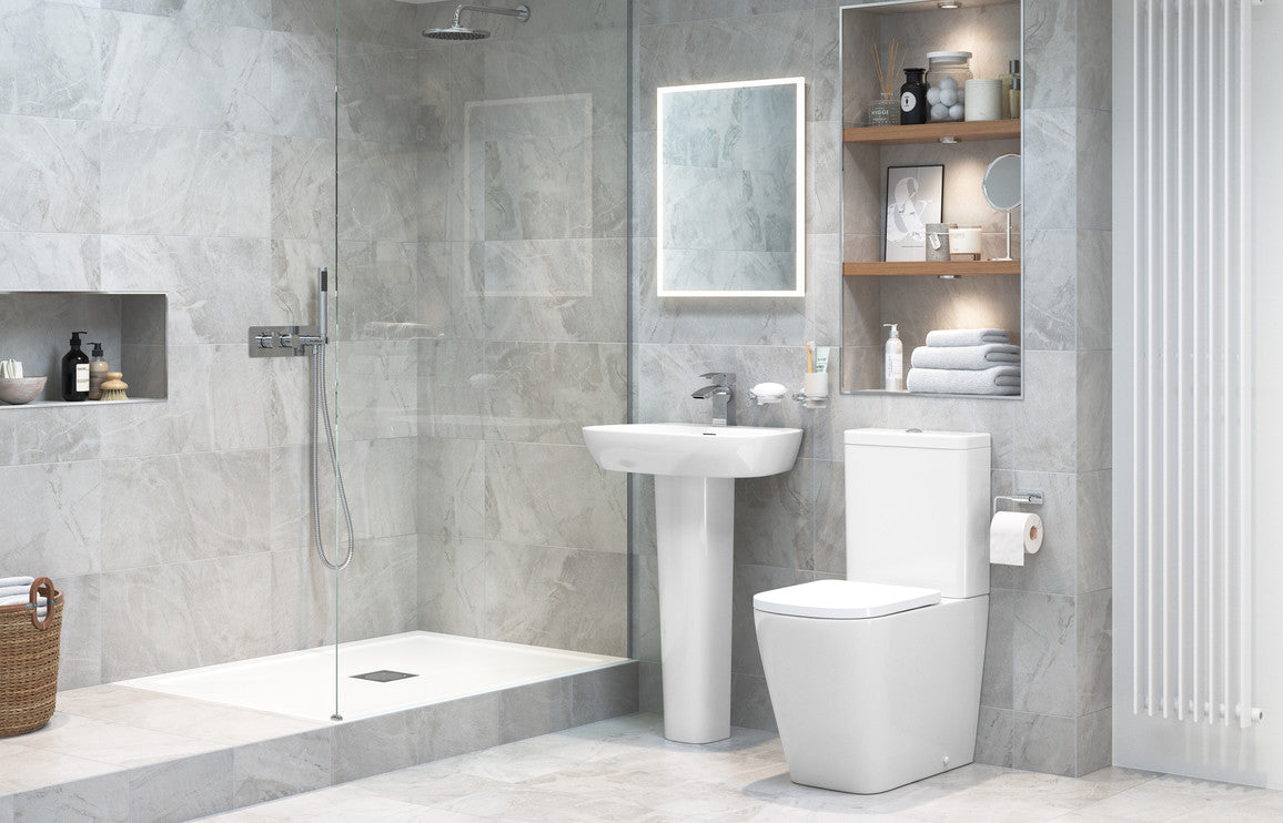 Sidra 600x400mm 1TH Basin & Full Pedestal