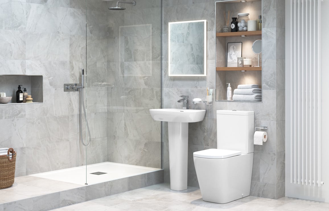 Sidra 600x400mm 1TH Basin & Semi Pedestal
