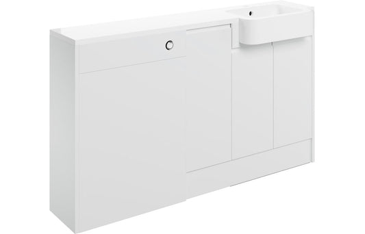 Venus 1542mm Basin  WC & 1 Door Unit Pack (LH) - White Gloss